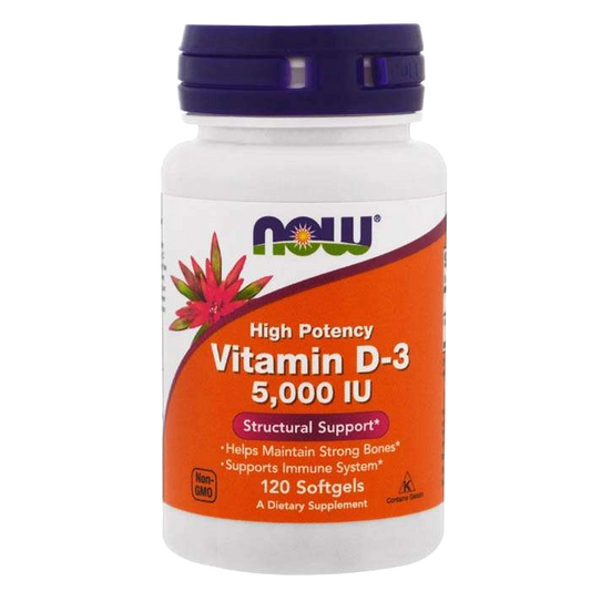 Now Foods Vitamin D-3 5000 IU 120 Softgels