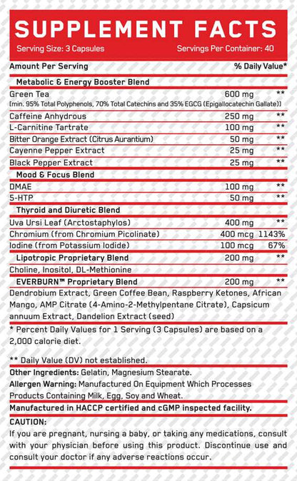 Everbuild Ever Burn Fat Burner 120 caps