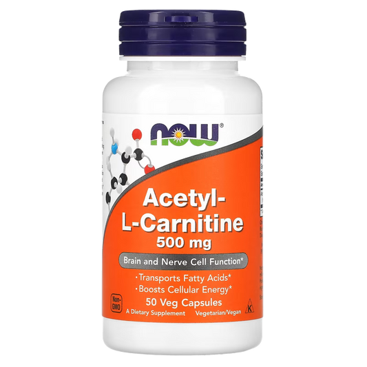 NOW Foods, Acetyl-L- Carnitine 500 mg 50 Veg Capsules